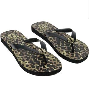 NWT Tory Burch Animal Print Flip Flop